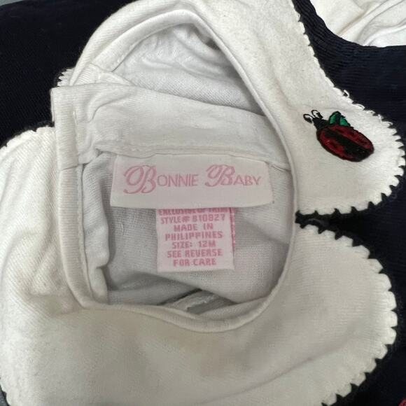 Bonnie Jean Baby Girls Corduroy Dress Set, Applique Ladybug Sunflowers 12 mo NWT - Picture 5 of 7